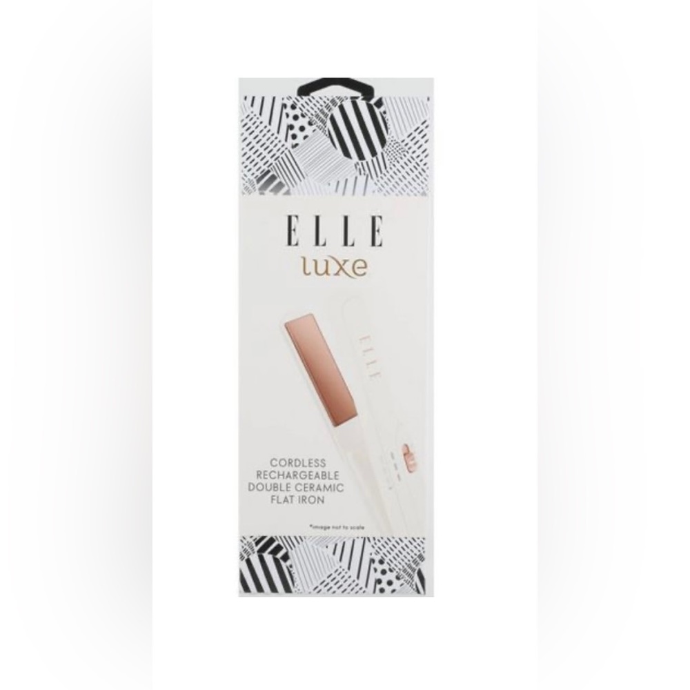 ELLE Luxe Cordless Rechargeable Double Ceramic Flat Iron - 1"